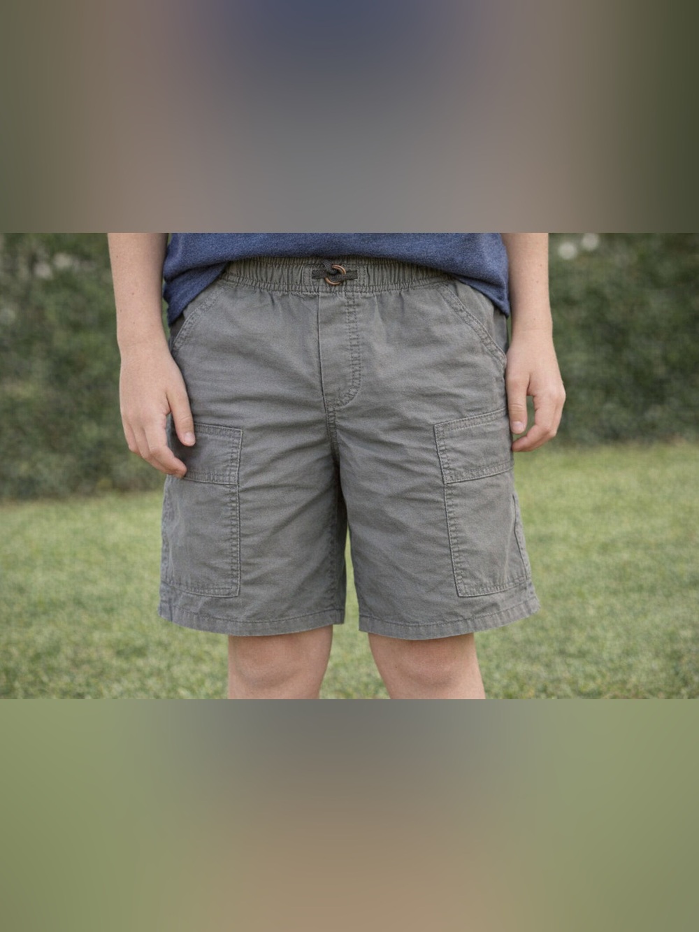 OshKosh B’gosh Boys Shorts 14 NWT Gray Pull‑On Casual Summer